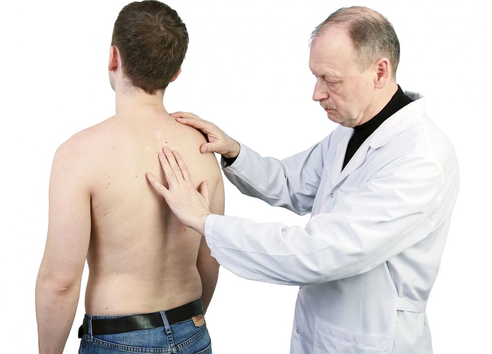 Le diagnostic de l'ostéochondrose comprend un examen médical de la colonne vertébrale.